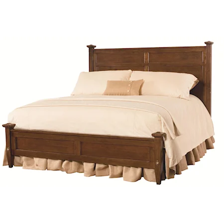 King Fairmont Panel Bed with Block Finials